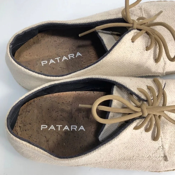 Patara Ivory Nomad Canvas Derby Casual Lace Up Shoe Men Size 8 - Picture 7 of 12